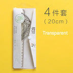 4pcs /set Soft Bendable Straight Ruler 15cm 20cm Protractor Triangular Rule Plastic Child Student Stationery Supplies