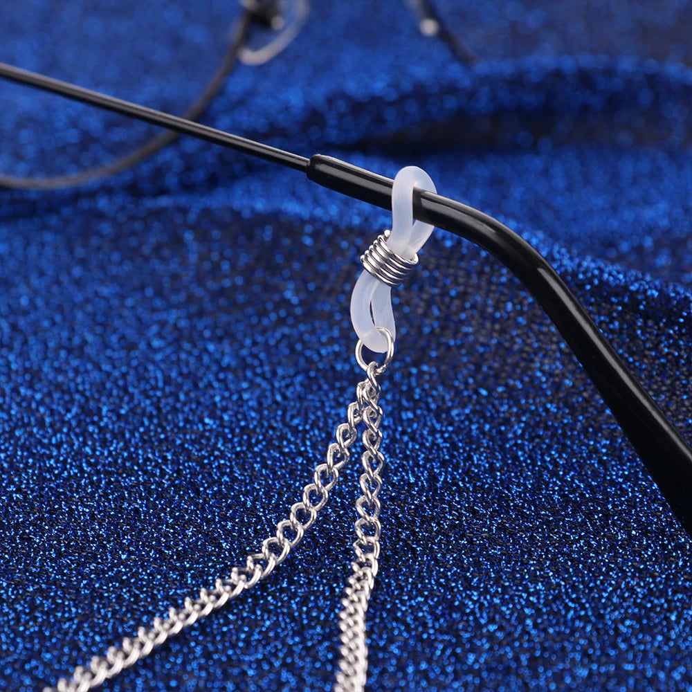 New Fashion Women Eyeglass Chain Hollow Star Pearl Beaded Sunglasses Reading Glasses Lanyard Eyewear Holder Neck Strap Rope