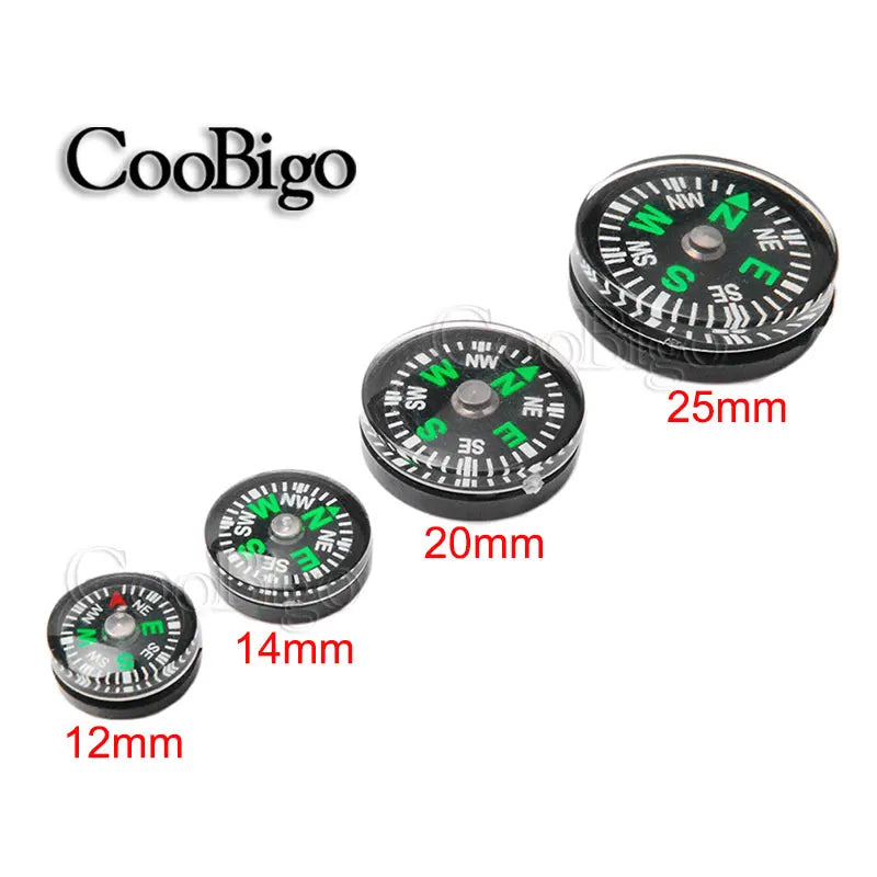 10pcs Paracord Bracelet Compass Portable Handheld Compasses Outdoor Camp Night Fishing Hiking Climbing Survival Navigation Tool