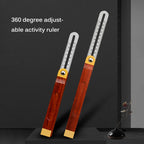 0-22/0-27cm Sliding Angle Ruler T Bevel Hardwood Handle Rotatable Engineer Ruler Plastic Handle Wooden Marking Gauge Protractor