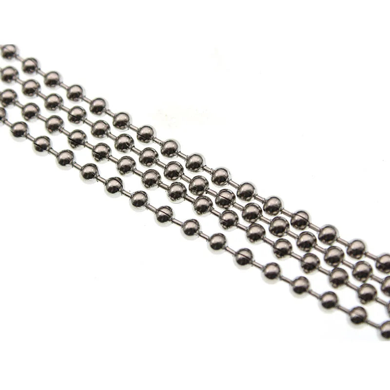 1.5 2.0 2.4 3.2 4 6 8 10mm Stainless Steel Ball Chain Bulk Bead Chain Necklace Connector Clasp For DIY Necklace Jewelry Making