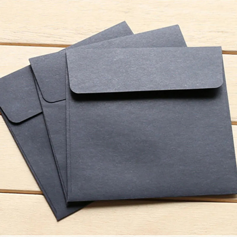 20Piece 10*10cm Square Color Candy Small Envelope DIY Colour Purple/Black/Green/cowhide/yellow/Blue/Pink