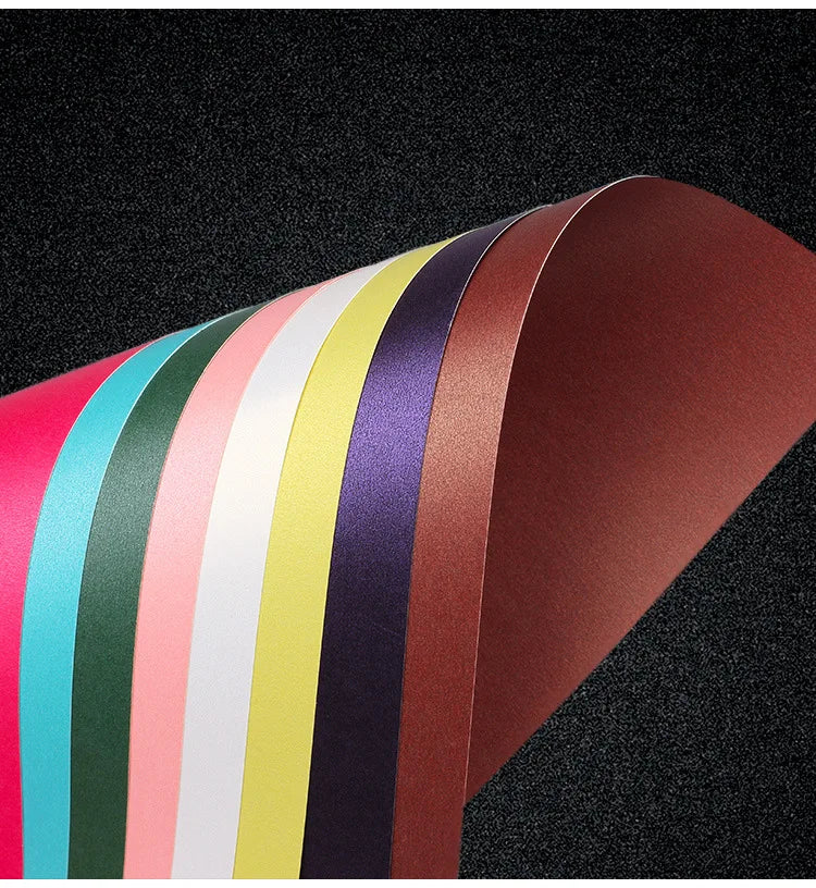 A4 Pearl Paper DIY Card Making Paper Iridescent paper Wrapping Paper Craft Paper Pure Color Pearl Paper Kraft Card pape