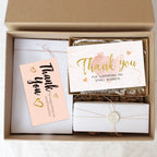 30 Pcs/pack Thank You Card Foil Gold Card Thank You For Your Supporting My Small Business Card Small Shop Gift Decorative Card