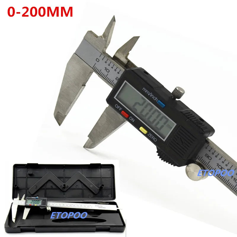 Stainless Steel 0-70/100/150/200/300mm Digital Caliper Messschieber Paquimetro Electronic Carbon Fiber Vernier Caliper Gauge