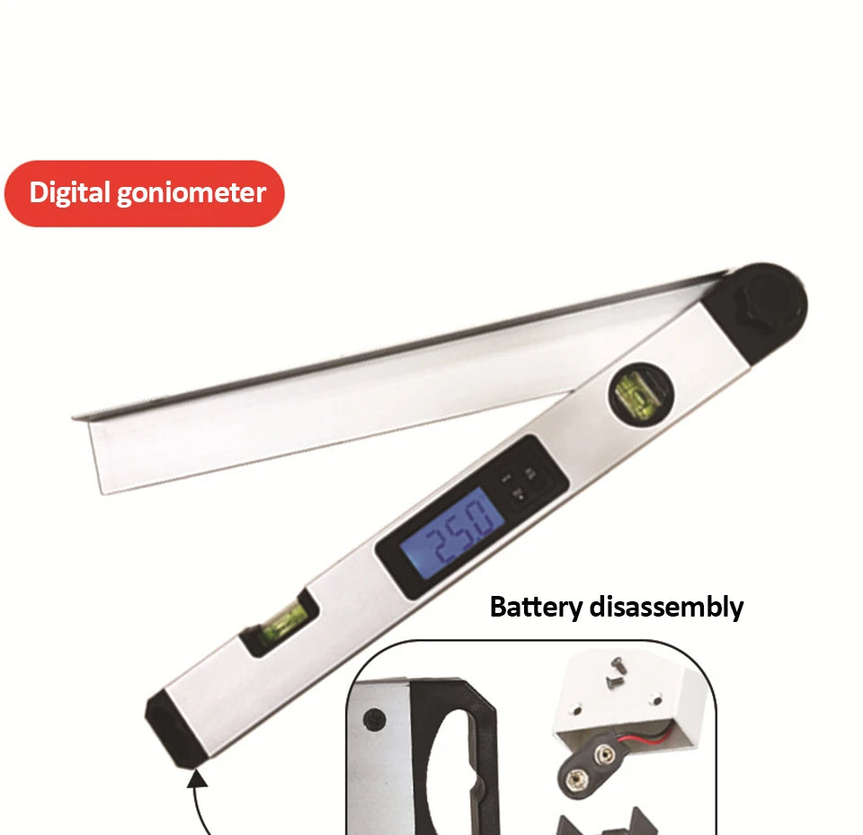 0-230 Degree Digital Protractor 400mm 16inch Range Finder Digital Angle Finder Level Digital Spirit Level Angle Finder Meter