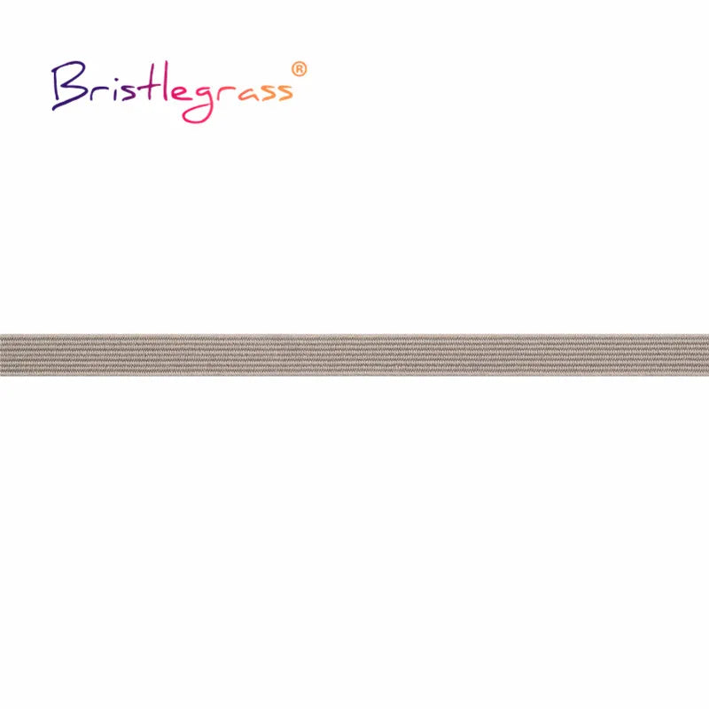 BRISTLEGRASS 2 5 10 Yard Flat Skinny Elastic Cord 1/4" 6mm Latex Rubber Bands Stretch String Notebook Ear Loop Dress Sewing Trim