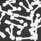 100 Pieces White Blank Price Tag Square Round Heads Paper Labels Sticker For Ring Necklace Bracelet Jewelry Display Retail Store