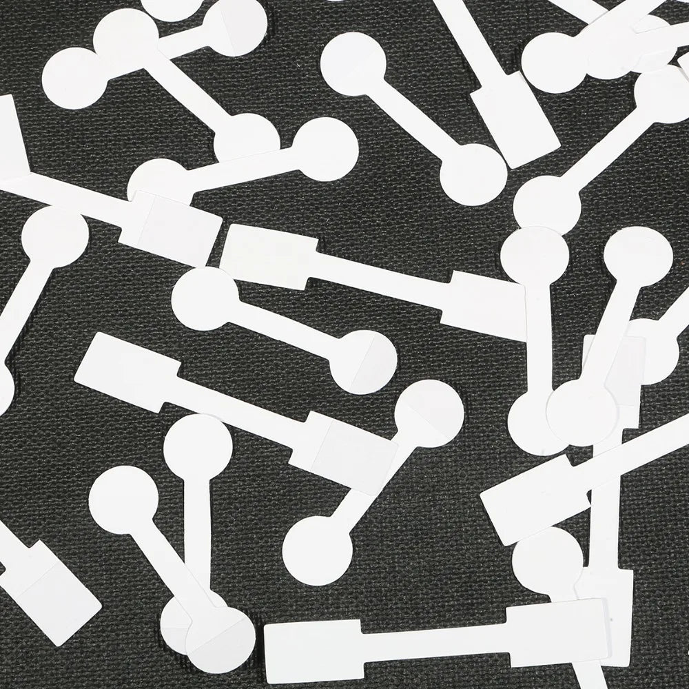100 Pieces White Blank Price Tag Square Round Heads Paper Labels Sticker For Ring Necklace Bracelet Jewelry Display Retail Store