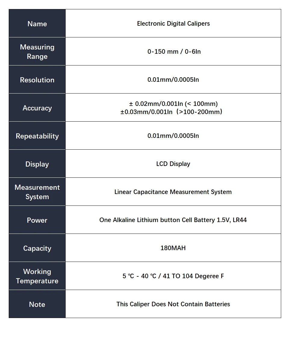 IP54 Calipers Stainless Steel Digital Pachymeter Caliber Measuring Tools Carpenter Tools Electronic Caliper Metal Vernier Ruler