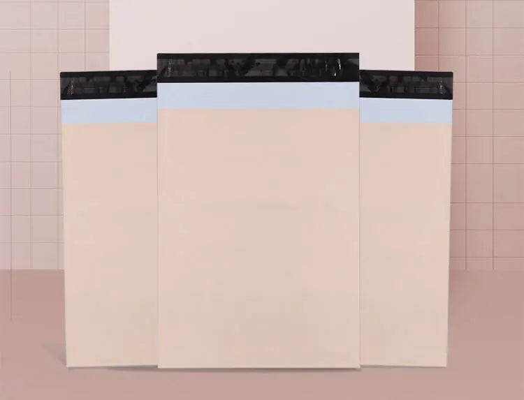 INPLUSTOP 20Pcs Poly Biodegradable Express Courier Bag Apricot Thicken Mailer Clothes Gifts Bag Eco-Friendly Mailing Postal Bags