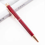 Lytwtw's Ballpoint Pen Oil Metal Office School Supplies Stationery Spinning Rose Gold Gift Cute Clip Glitter