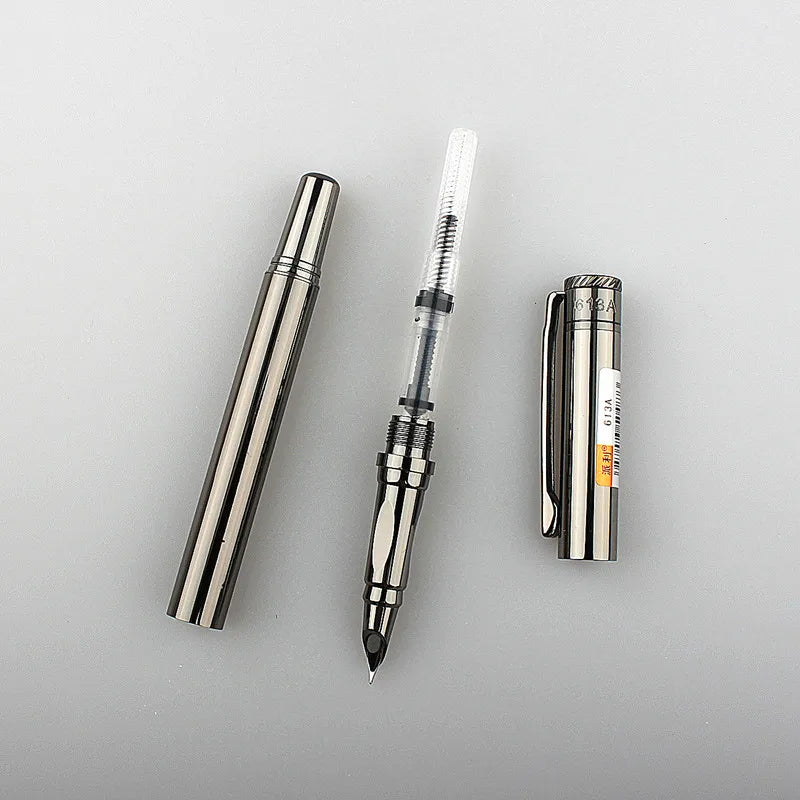High Quality for Writing Fountain Pen 0.38mm EF Nib Stainless Steel Metal Inking Pen for Writing Signing Pen