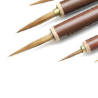3pcs/set Metal Weasel Hair Brush Pen Hook Line Paint Brush Chinese Calligraphy Brush Art Oil Painting Brush