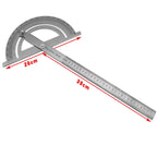 0-180 degree 300mm 12inch steel Protractor steel  30cm goniometer Round Head Stainless Steel General Tool 15cm steel angle ruler