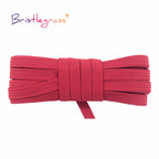 BRISTLEGRASS 2 5 10 Yard Flat Skinny Elastic Cord 1/4" 6mm Latex Rubber Bands Stretch String Notebook Ear Loop Dress Sewing Trim