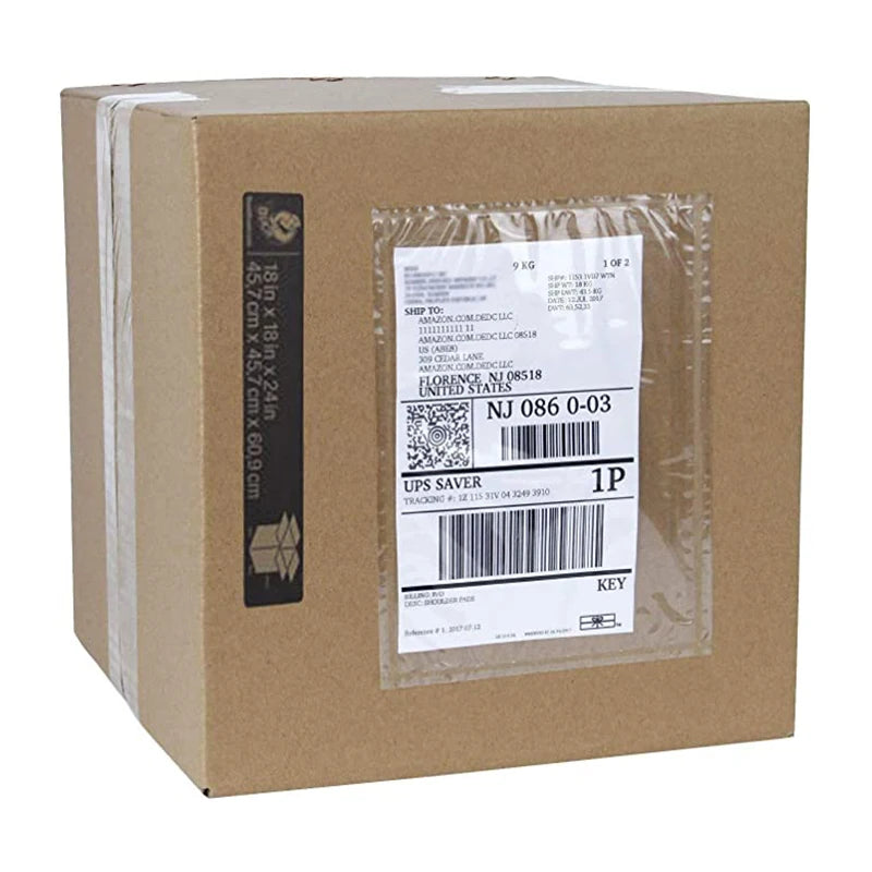 50PCS/14sizes Packing List Envelope Clear Face Invoice Slip Enclosed Pouch Self Adhesive Shipping Invoice Label Envelopes