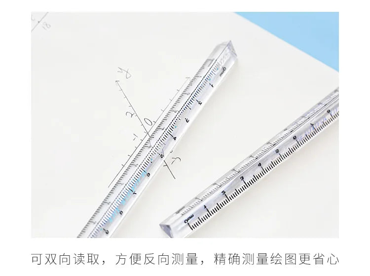 Transparent Triangle Ruler 15 Cm Kawaii Accessories Stationery School Supplies Student Rulers
