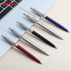 5Pcs/Set Metal Ballpoint Pen Promotional Pens G2 Refill Blue Ink Automatic Ballpoint Pens Set For School stationery office Pen