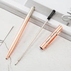 New Metal Ballpoint Pen Rose Gold Pen Custom Logo Advertising Ballpoint Pen  Lettering Engraved Name School&office Supplies