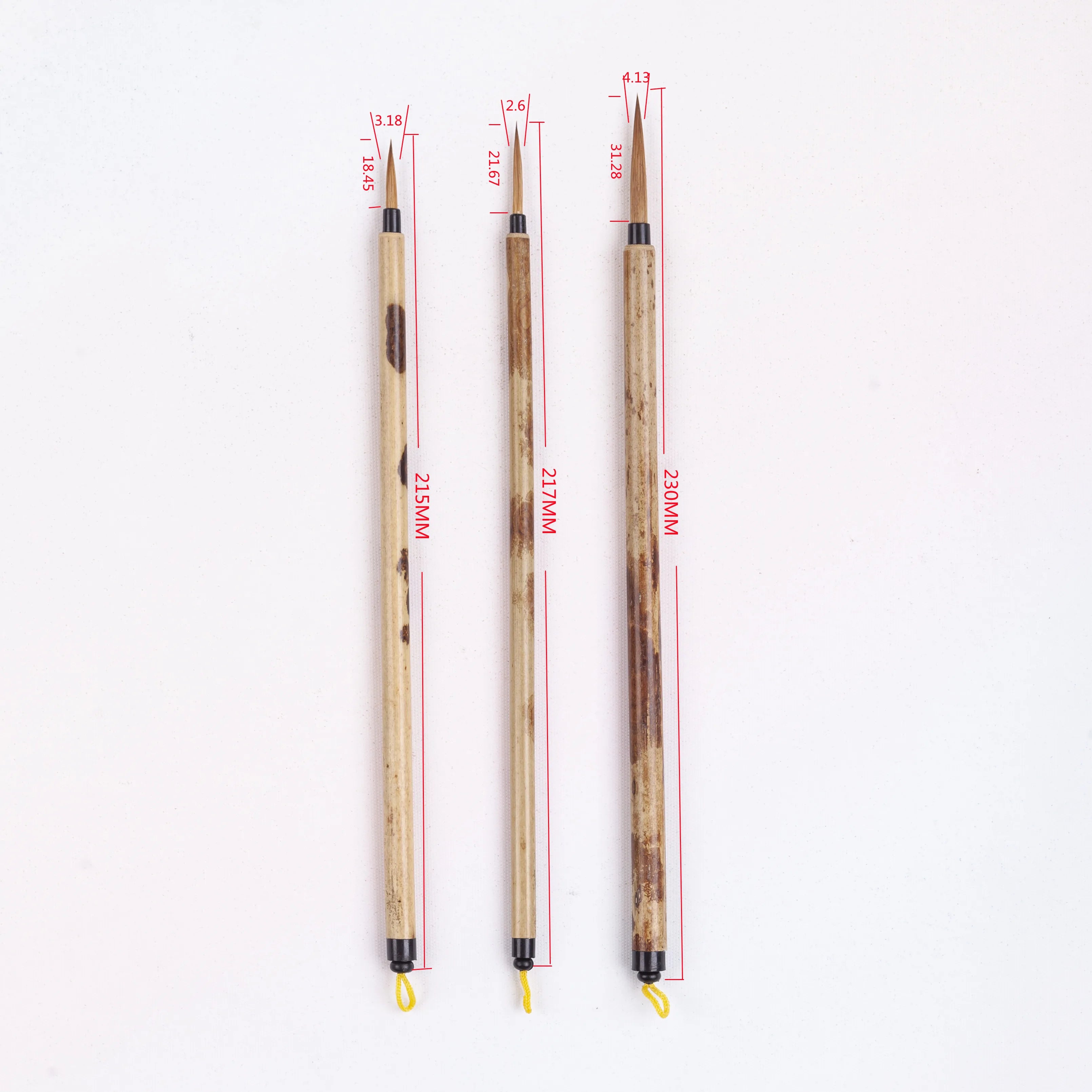 ArtSecret High Quality 3PC/Set BK-02 Art Calligraphy Watercolor Brushes Kolinsky Hair Bamboo Handle Chinese Painting Supplies