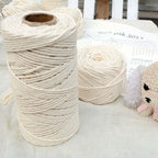 Macrame Cord 1/2/3/4/5/6/8/10/12mm Natural Cotton Cord Twisted Macrame Rope String DIY Craft Knitting Making Plant Hangers
