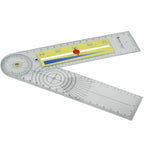 2 in 1 Pain Goniometer Spinal Goniometer Ruler Motion Tester Pain Rating Scale 360 Professional Medical Protractor Angle Ruler