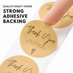 100-500pcs Thank You for My Small Business Stickers Paper Thank You Label Sticker Kraft paper Adhesive Shipping Mail Labels