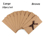 Beautiful Classic Retro Multicolor tie Pearl paper envelopes on Kraft for wedding invitation gift envelope  Greeting Card Bag