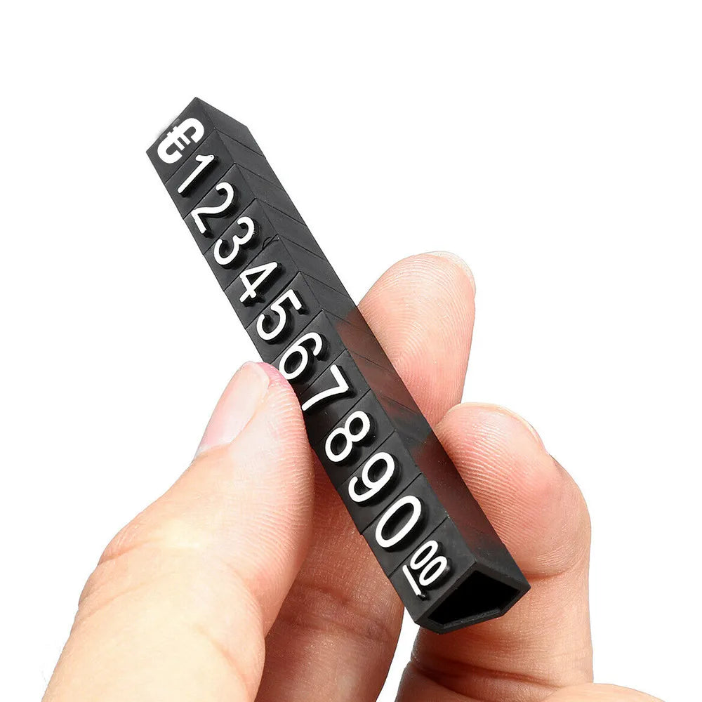 5 Sets Combined Price Tag Euro Dollar Number Digit Cubes Stick For Clothes Phone Laptop Jewelry Showcase Counter Price Display