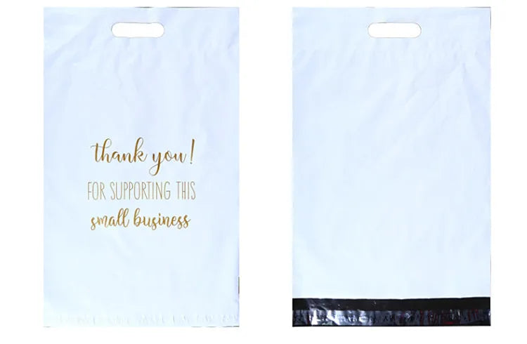 50PCS Thank You Pink Poly Mailer Adhesive Envelopes Bag DIY Logo T-shirt Underwear Dress Leggings Toys Shipping Portable Pouches