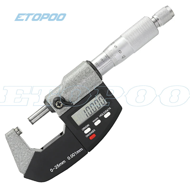 High Quality 0-25mm Micron Digital Outside Micrometer Electronic Micrometer Gauge 0.001 mm Digital Tools Caliper