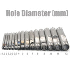 1.0mm-25mm All Size Pick Leather Tools Leather Punch Hollow Puncher Leathercraft Hole Punch Craft DIY For Clothing Belt Canvas