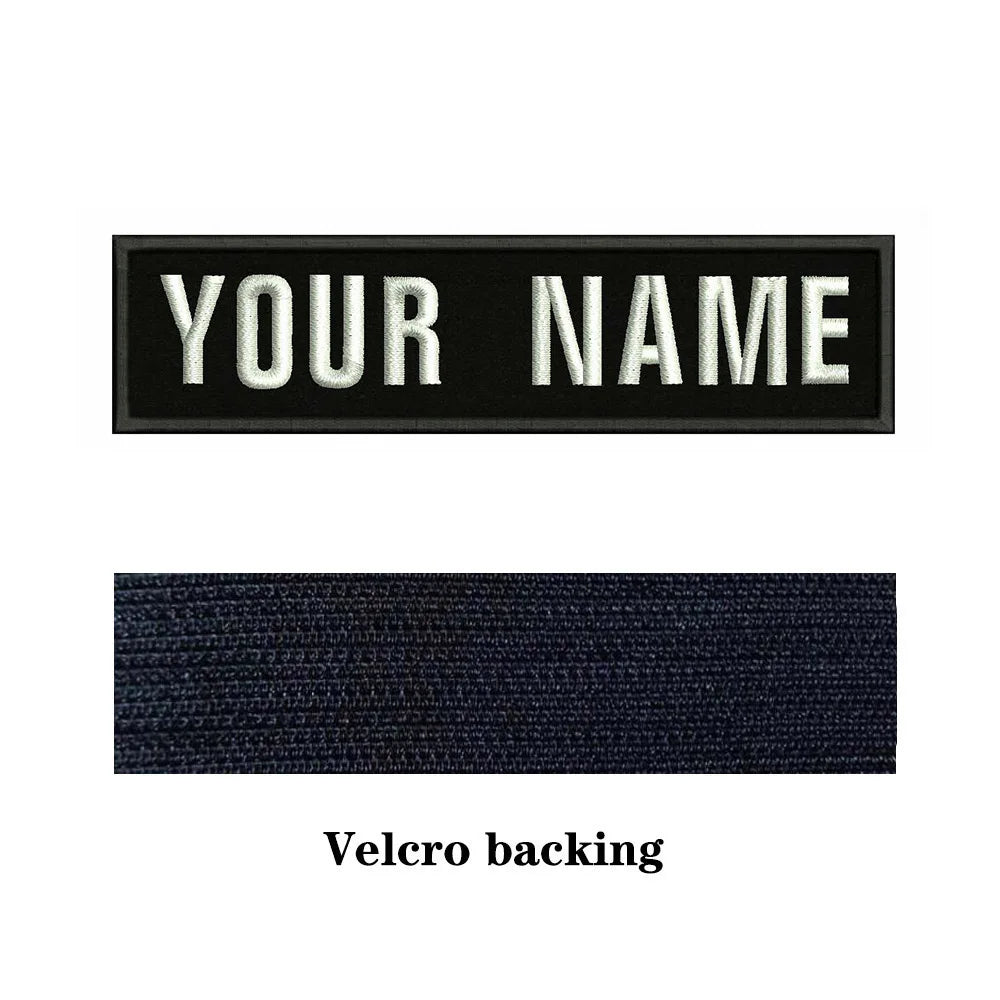 10X2.5cm Embroidery Custom Name Text Patch Stripes Badge Iron On Or Sew On Or  Patches For