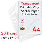 10-100 Sheets A4 self-adhesive Matte Printable Vinyl Sticker Paper for Inkjet printer DIY Crafts Copy Paper Inkjet Printer Paper