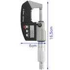 IP54 0.001mm Electronic Outside Micrometer 0-25mm Digital Micrometer Caliper Gauge Meter Micrometer Carbide Tip Measure Tools
