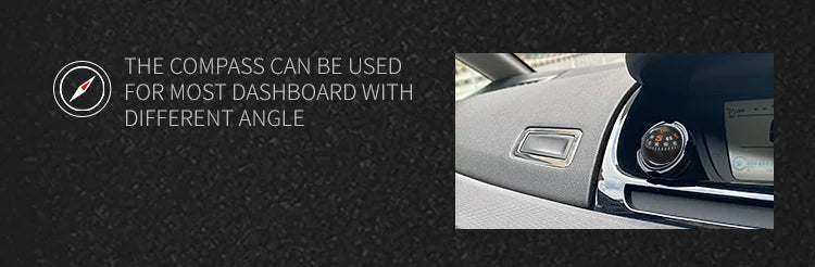 KANPAS Compass for Car/Small Dashboard Compass/Compass for Boat/No Leaking Compass/Double Dial/Luminous