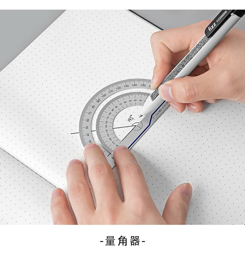 Youpin 4 in 1 Fizz Metal Ruler Stationery Set Aluminum Alloy Multifunctional Combination Ruler Ruler Triangle Protractor Drawing