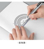 Youpin 4 in 1 Fizz Metal Ruler Stationery Set Aluminum Alloy Multifunctional Combination Ruler Ruler Triangle Protractor Drawing