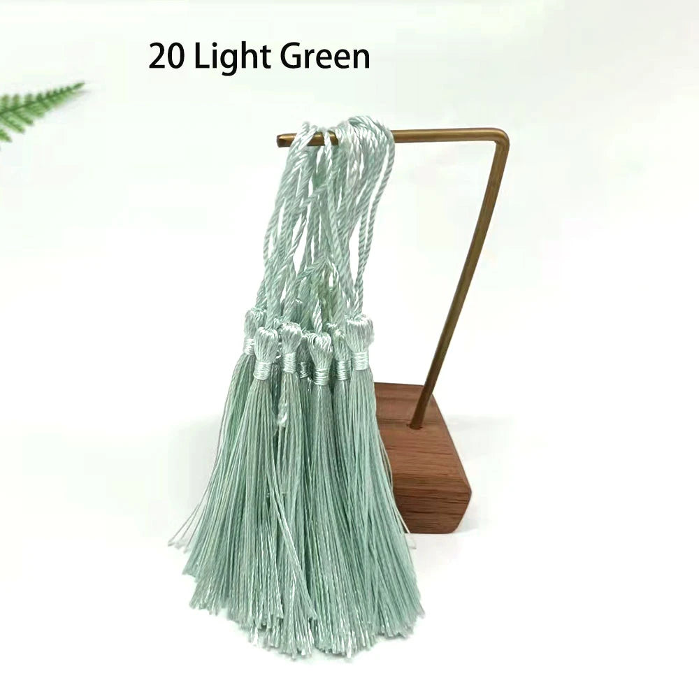 100pcs/lot 13cm Tassel Silk Fringe Silky Floss Bookmark Tassels Mini Tassels For DIY Craft Jewelry Making Souvenir Bookmarks