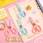 1pcs Cartoon Child Safety Scissors Stationery DIY Paper Cutting Cute Student Office Portable Art Scissors Tool