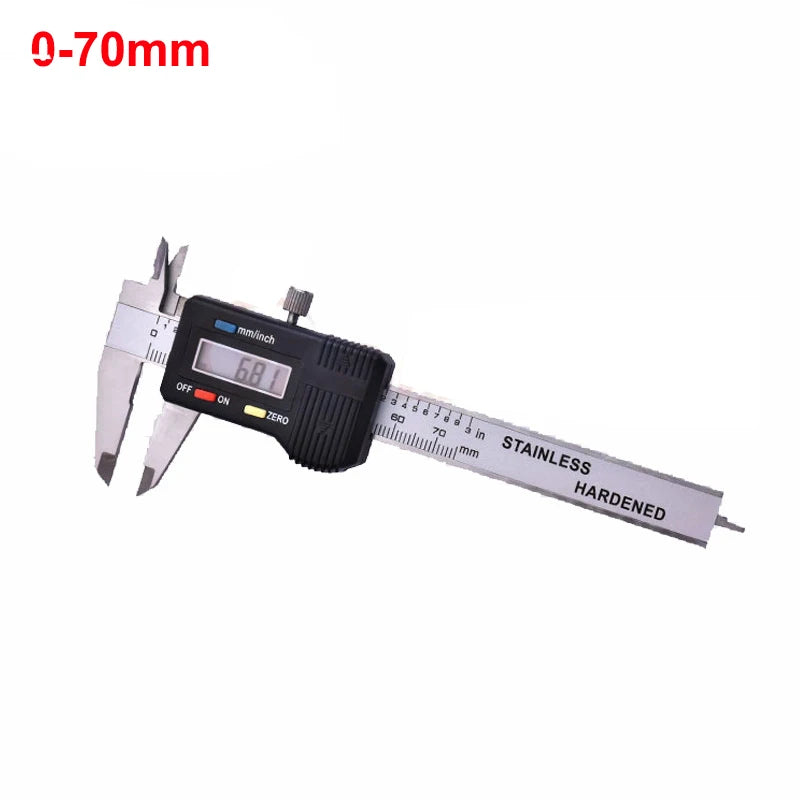 Stainless Steel 0-70/100/150/200/300mm Digital Caliper Messschieber Paquimetro Electronic Carbon Fiber Vernier Caliper Gauge
