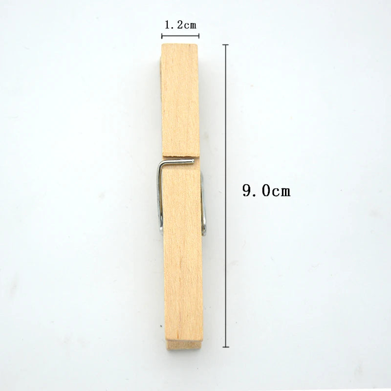 1/20/30/50 PCS Different Sizes 25mm/35mm/44mm/150mm Natural Wooden Clips For Photo Memo Office Clothespin Craft Decoration Pegs
