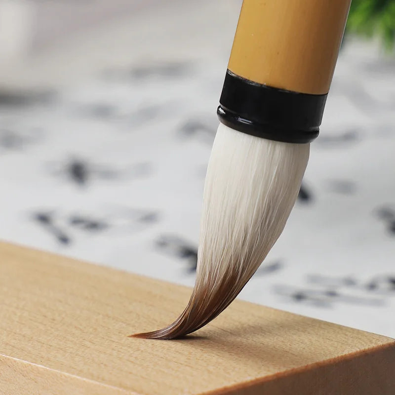 3 Pcs Chinese Calligraphy Paint Brush Wool Hair Painting Brushes Set for Traditional Ink Watercolor Darwing Art Supplies