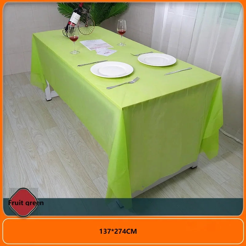 1pc 137*274cm Birthday Party Blue Pink Plastic Table Cover Girl Shower Party Supplies Disposable Table Cloth Wedding Decorations