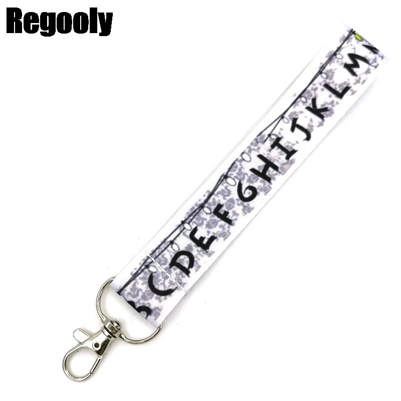Letters Anime Lanyard Badge Holder ID Card Lanyards Mobile Phone Rope Key Lanyard Neck Straps Keychain Key Ring