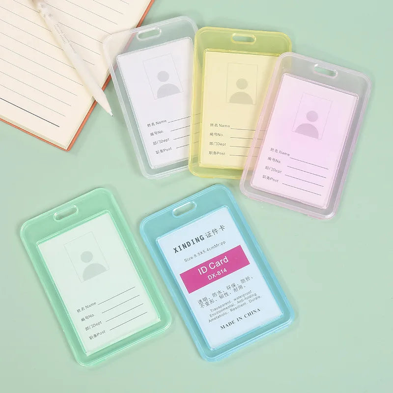 Women Men Card Cover Case Plastic Transparent Business Credit Cards Bank ID Card Sleeve Protect Holder Case for Student
