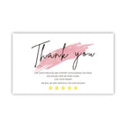 30pcs/pack Pink Thank You Card For Supporting Business Package Decoration "Gorgeous Thanks" Business Card Handmade With Love