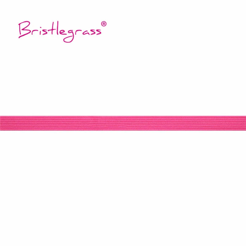 BRISTLEGRASS 2 5 10 Yard 1/4" 6mm Flat Skinny Elastic Cord Glitter Latex Rubber Band Rope Notebook Earloop Dress DIY Sewing Trim