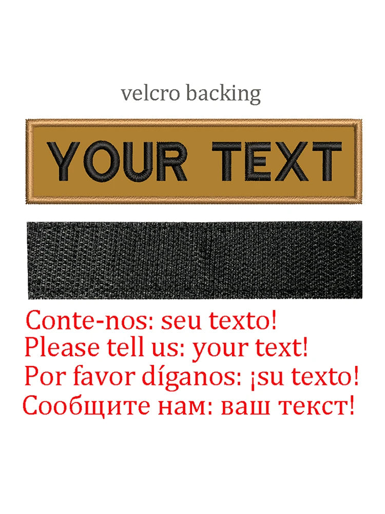Embroidery Custom Patch  Hook And Loop Backing Iron On Sewing ID Tag Name Stripes For Clothing Dog Collar Harness Backpacks Hat